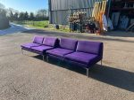 Orangebox Modern Lounge Sofa - Upholstered 4 Person Reception Purple Seat - Image 16