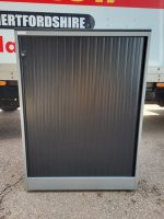 Steel Tambour Sliding Door Office Cupboard Lockable. SET OF 3 UNITS