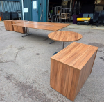 Office Meeting Room Furniture Set of 3 Cupboards + Meeting Table + Round Table