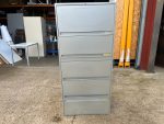 Office Tall Filing Cabinet Lockable w/ Top Compartment and 4 Drawers - 173cm - Image 8