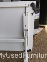 Flip Top Folding Table on Wheels – White Mobile Desk 80cm - Office Workstation - Image 11