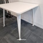 Verco Mobile Office Desk on Wheels – DNA White Laminate Modern Workstation