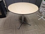 Round Wooden Table Meeting / Boardroom Office Circular Maple Top - 100 cm