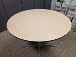 Round Wooden Table Meeting / Boardroom Office Circular Maple Top - 100 cm - Image 2