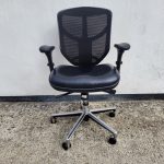 Ergohuman Enjoy Office Chair – Ergonomic Contract Mesh Back, Leather Seat