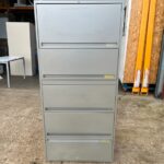 Office Tall Filing Cabinet Lockable 4 Drawers Combi w/ Top Compartment - 173cm