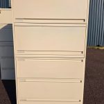 Office Tall Filing Cabinet Lockable Combi A4 Compatible Cupboard  + Rail Bars