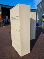 Office Tall Filing Cabinet Lockable Combi A4 Compatible Cupboard  + Rail Bars - Image 2