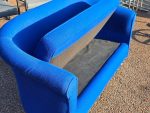2 Seater Reception Sofa Visitor/Reception Room Upholstered Couch - Blue Fabric - Image 6