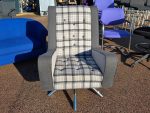 Adrenalina Gulp Scottish Armchair, Chrome Swivel Base Premium - Grey & Black