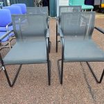 ICF Mesh Meeting Chairs Cantilever Frame Visitor Premium Chairs - Set of 4