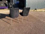 Dunelm Black Dining Chairs - Set of 2 Modern / Contemporary Upholstered Seats - Image 6