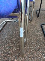 Narbutas Cantilever Meeting Chairs Blue Upholstered Visitor Chairs - Set of 5 - Image 13