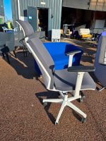 TCC Ergonomic Office Chair w/ Headrest, Grey, Flip-Up Arms - Backrest Faulty