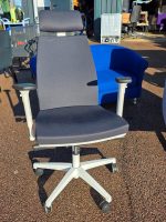 TCC Ergonomic Office Chair w/ Headrest, Grey, Flip-Up Arms - Backrest Faulty - Image 2