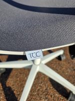 TCC Ergonomic Office Chair w/ Headrest, Grey, Flip-Up Arms - Backrest Faulty - Image 4