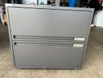 2 Drawer Filing Cabinet with Lockable Shelves and Foolscap Suspension - Grey - Image 11