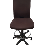 Draughtsman Black Chair Height Adjustable Office High Stool with Foot Ring