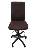 Draughtsman Black Chair Height Adjustable Office High Stool with Foot Ring