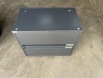 2 Drawer Filing Cabinet with Lockable Shelves and Foolscap Suspension - Grey - Image 15