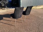 Dunelm Black Dining Chairs - Set of 2 Modern / Contemporary Upholstered Seats - Image 7