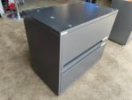 Maine Lockable Filing Cabinet 2 Drawer Office Files Metal Storage - Grey - Image 4