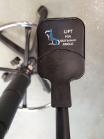 Draughtsman Office Chair High Back Ergonomic With Adjustable Foot Ring - Blue - Image 12