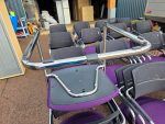 Cantilever Meeting Chairs – Purple Seats, Mesh Backs, Chrome Base - Set of 33 - Image 7