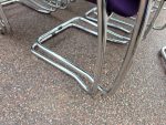 Cantilever Meeting Chairs – Purple Seats, Mesh Backs, Chrome Base - Set of 33 - Image 9