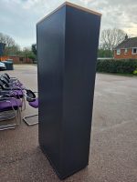 Bene Office Storage Cupboard, Lockable Doors – Graphite Finish with Wood Top - Image 7