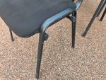 Black Stacking Visitor Chairs, Upholstered Office Meeting Seats - Set of 5 - Image 7