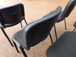 Black Stacking Visitor Chairs, Upholstered Office Meeting Seats - Set of 5 - Image 8