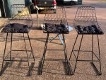 Black Wire Bar Stools with Cushions, Kitchen/Island High Seating's - Set of 3 - Image 15