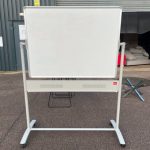 Nobo Magnetic Whiteboard Double Sided with Stand 180cm x 139cm Board on Wheels