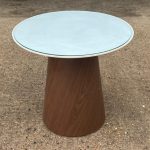 Steelcase Round Glass Table - Oak Turnstone Campfire Paper Collaboration Unit