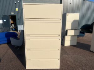 Office Tall Filing Cabinet Lockable Combi A4 Foolscap Compatible Cupboard