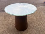 Steelcase Round Glass Table - Oak Turnstone Campfire Paper Collaboration Unit - Image 11