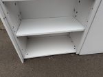 Maine Office Storage Cabinet Cupboard Sliding Door, Extra Wide White Tall Unit - Image 18