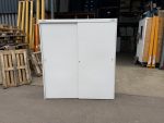 Maine Office Storage Cabinet Cupboard Sliding Door, Extra Wide White Tall Unit - Image 21