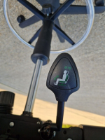 Draughtsman Ergonomic Used Chair High Back With Adjustable Foot Ring - Blue - Image 15