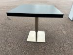 MB Meeting Square Table – Black Top and Chrome Base - 74cm x 80cm x 80cm