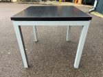 Square Meeting Office Table – Dark Wood Top and Grey Frame - 80cm x 80cm - Image 6