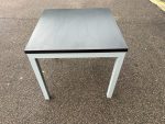 Square Meeting Office Table – Dark Wood Top and Grey Frame - 80cm x 80cm - Image 7