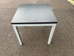 Square Meeting Office Table – Dark Wood Top and Grey Frame - 80cm x 80cm