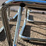 SitLand Cantilever Meeting Chairs - Cream Upholstered Chrome Sled Base-Set of 12