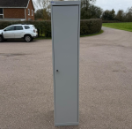 Laptop Locker Metal Storage Single Door Steel Lockable Grey Office Cabinet - Image 2