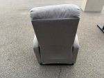 Compact Fabric Recliner Armchair – Light Grey, Manual Recline with Footrest - Image 12