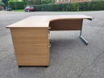 Used L Shape Office Desk Corner Workstation with Pedestal Drawers - Image 15