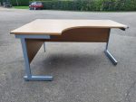 Used L Shape Office Desk Corner Workstation with Pedestal Drawers
