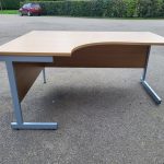 Used L Shape Office Desk Corner Workstation with Pedestal Drawers